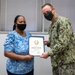 MA1 Damon Harris end-of-tour award ceremony; Civilian length-of-service award ceremony