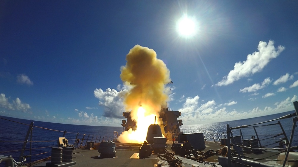 USS John S. McCain launches Standard Missile (SM) 2