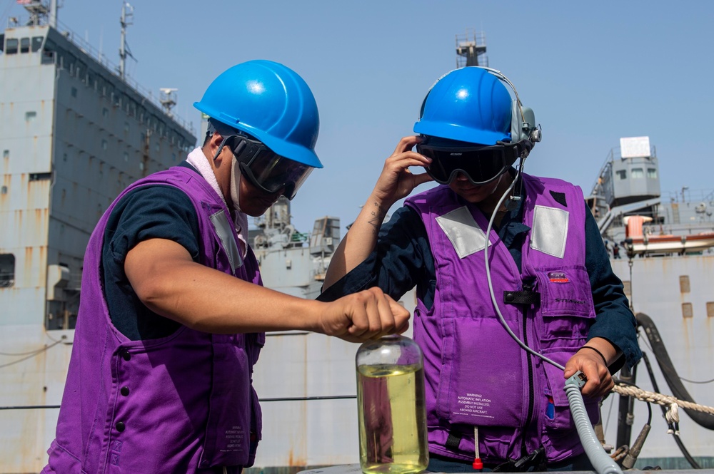 USS Laboon Conducts Flight Operations with CVN Charles de Gaulle