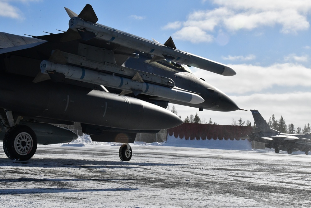 148th Fighter Wing F-16s arrive in Yellowknife, Canada for participation in Arctic Air Defense Exercise AMALGAM DART