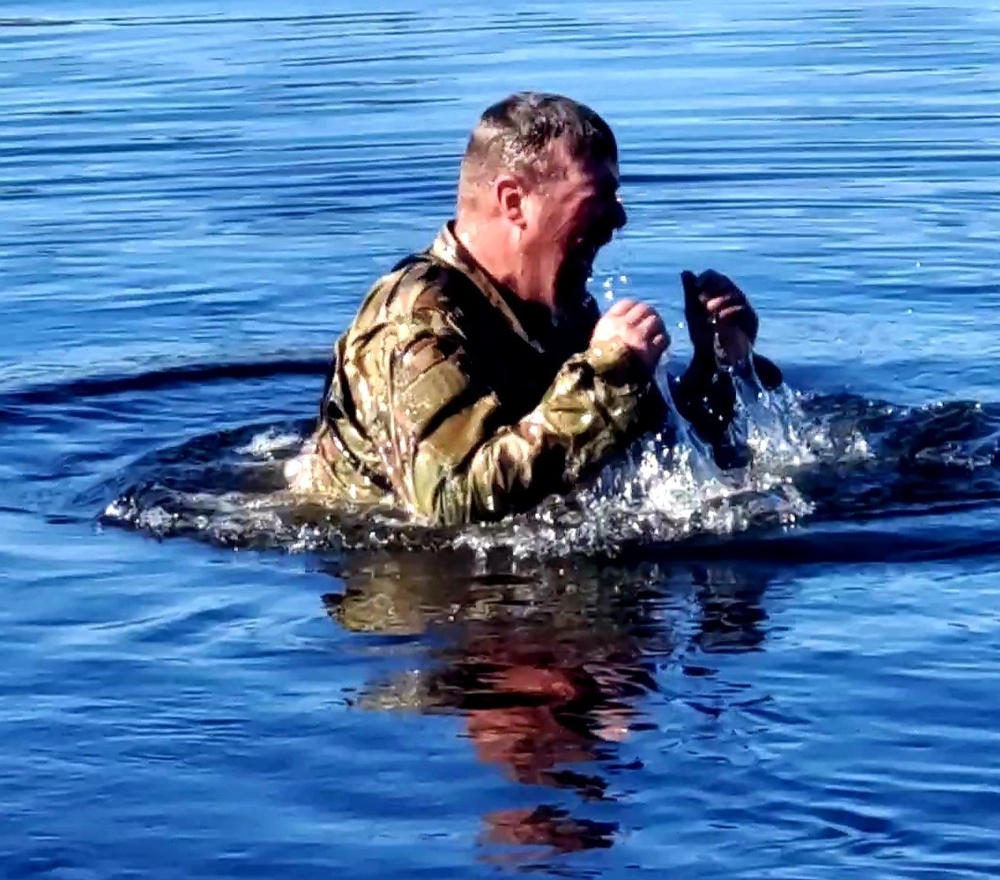 Cold-water immersion training for CWOC at Fort McCoy