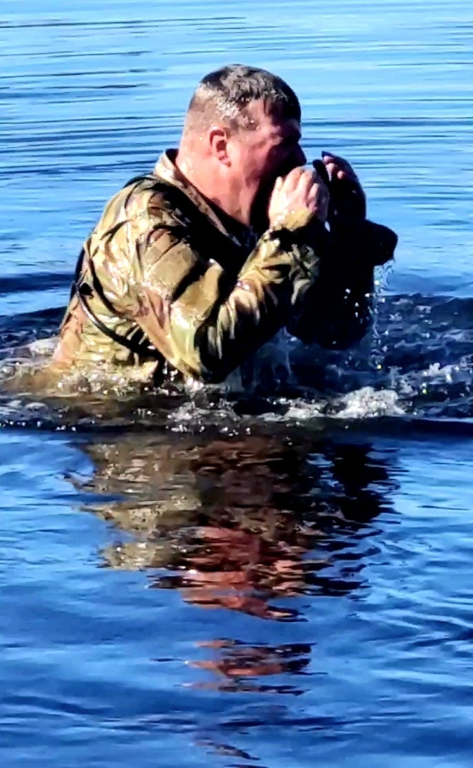 Cold-water immersion training for CWOC at Fort McCoy