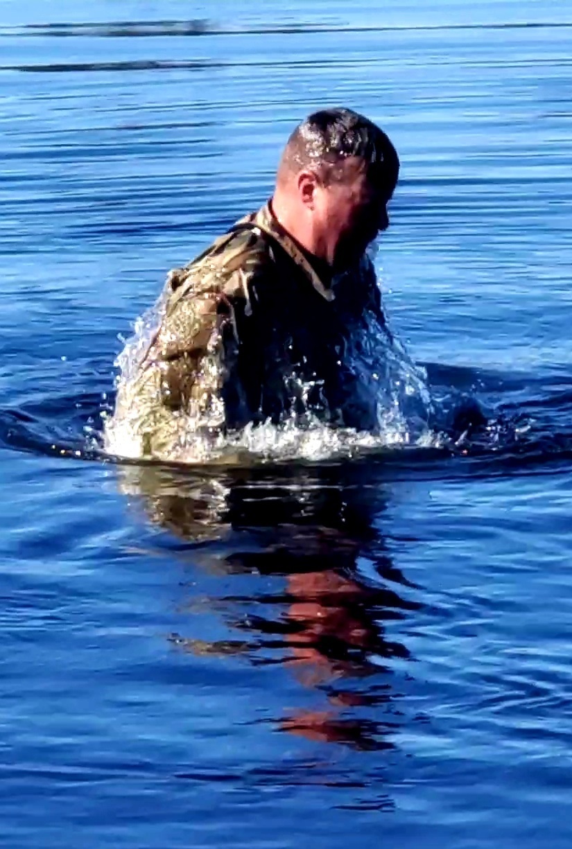 Cold-water immersion training for CWOC at Fort McCoy