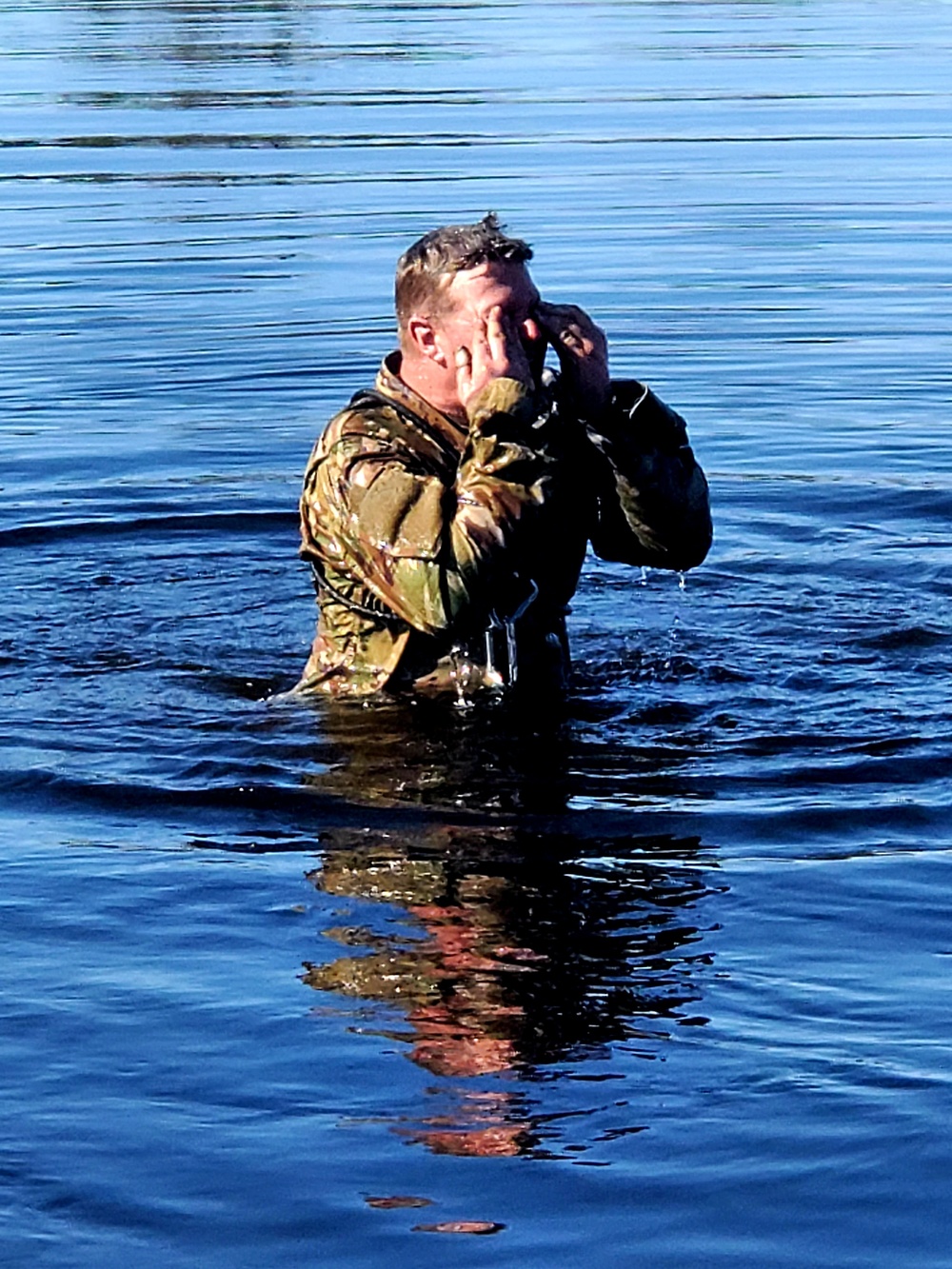 Cold-water immersion training for CWOC at Fort McCoy