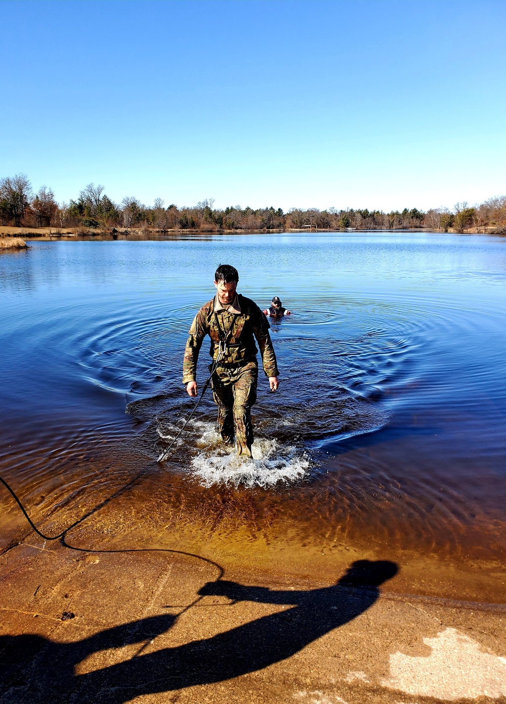 Cold-water immersion training for CWOC at Fort McCoy