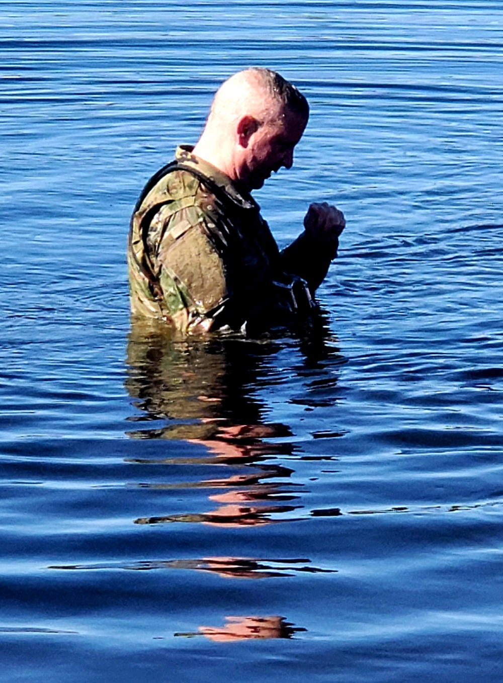 Cold-water immersion training for CWOC at Fort McCoy