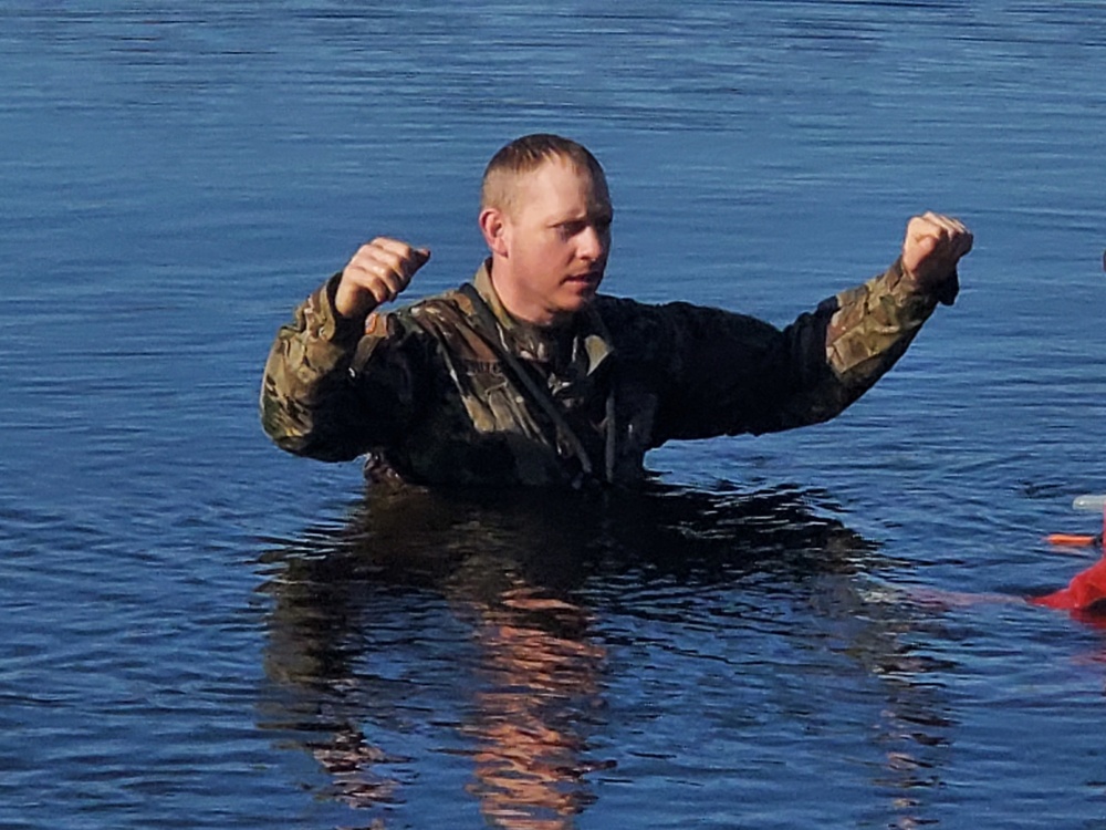 Cold-water immersion training for CWOC at Fort McCoy