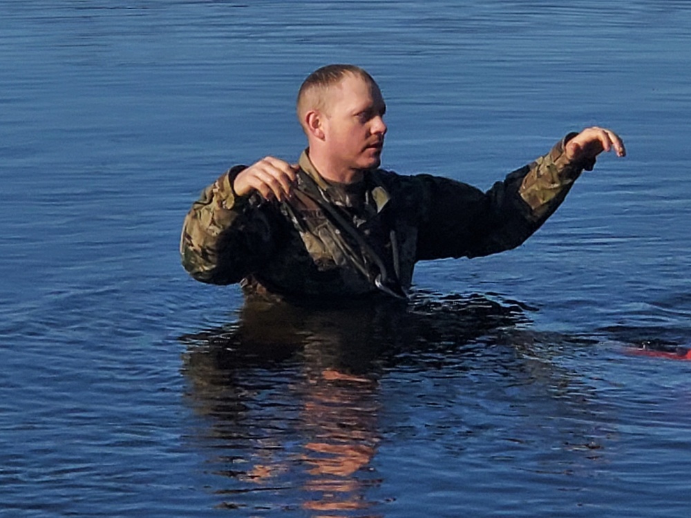 Cold-water immersion training for CWOC at Fort McCoy