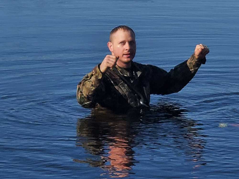 Cold-water immersion training for CWOC at Fort McCoy