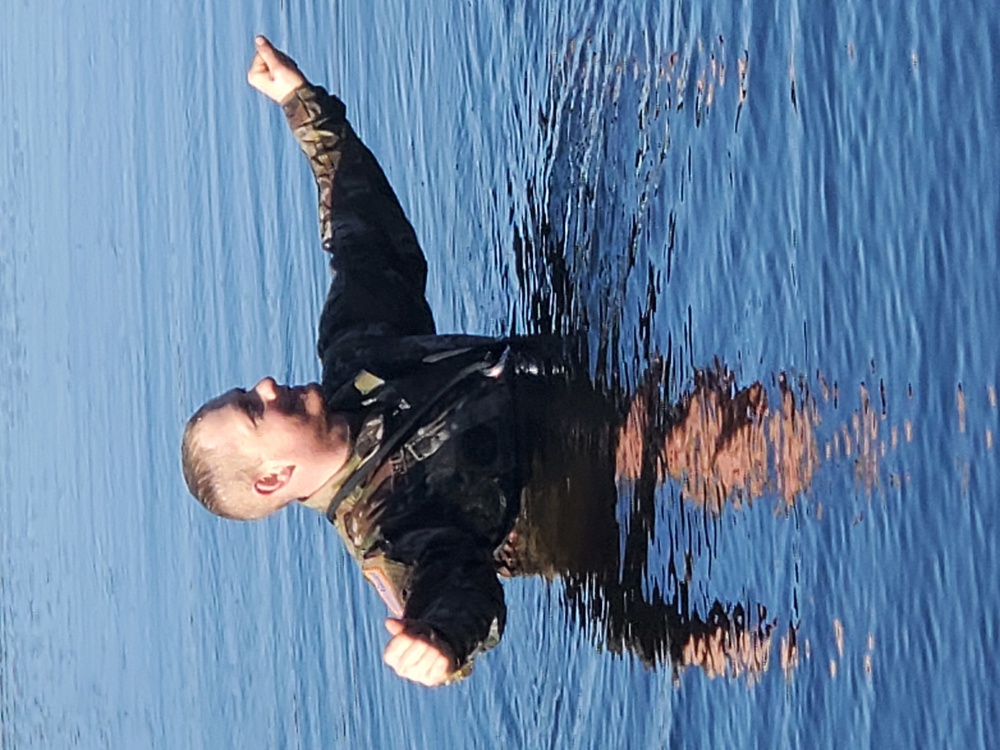 Cold-water immersion training for CWOC at Fort McCoy