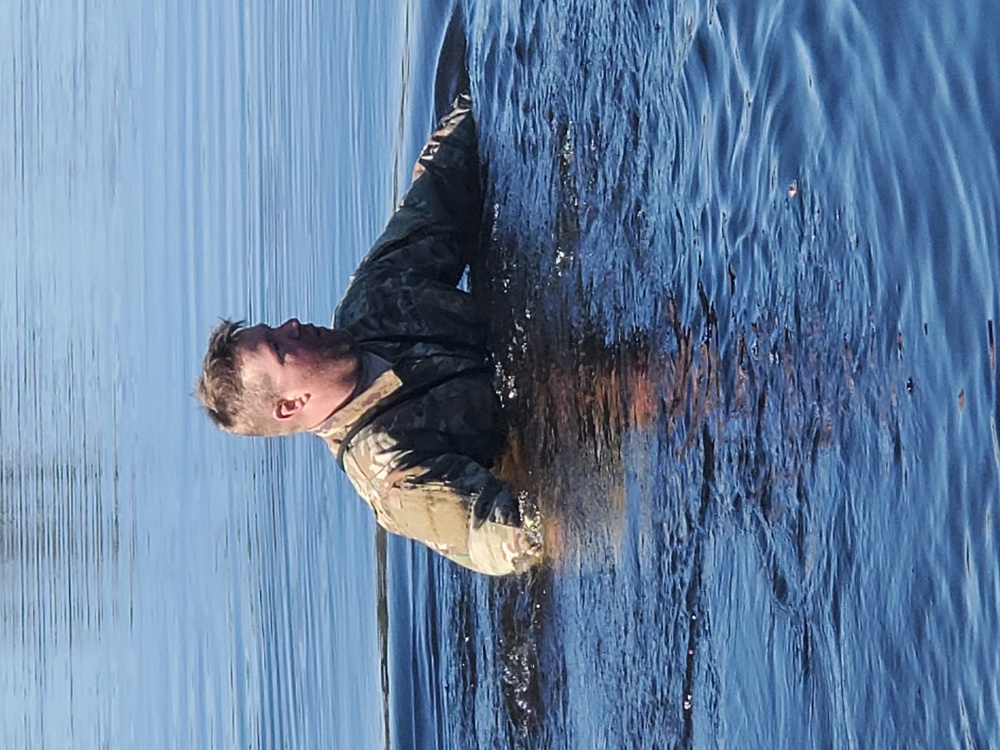 Cold-water immersion training for CWOC at Fort McCoy