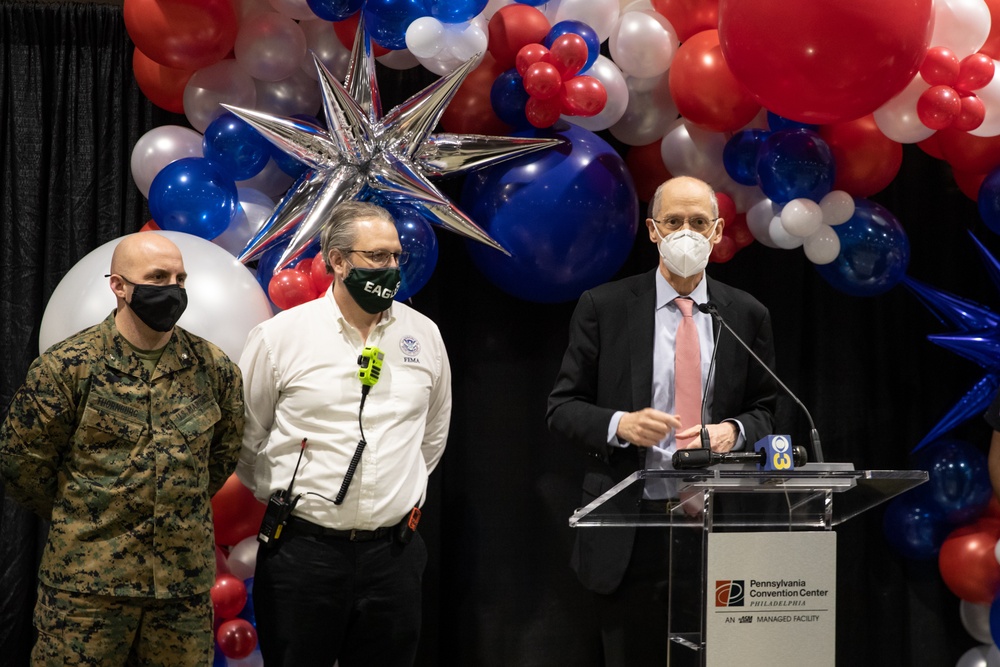 Recognizing 100,000 vaccinations at the Philadelphia Community Vaccination Center