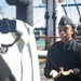 Aviation Ordnanceman 2nd Class Jennifer Jordan, assigned to USS Constitution, conducts a live tour about the Navy’s first enlisted female Loretta Walsh