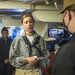 Hospital Corpsman Seaman Katrina Mastrolia, assigned to USS Constitution, conducts a live tour about the Navy’s first enlisted female Loretta Walsh