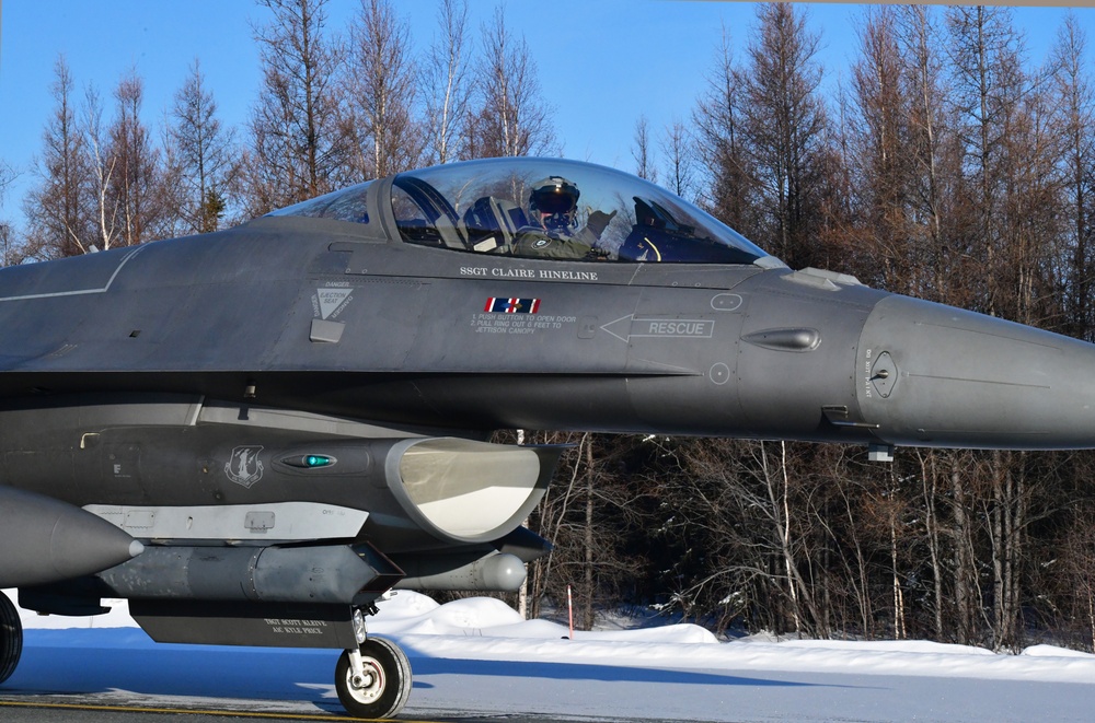 148th Fighter Wing pilots train in Yellowknife, Canada for participation in Arctic Air Defense Exercise AMALGAM DART
