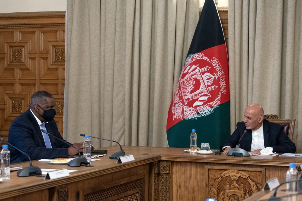 Secretary Austin Meets with Afghan President Ghani