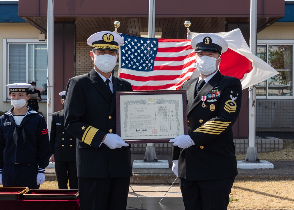 Defense Cooperation Award Second Class Ceremony Onboard Naval Air Facility Atsugi