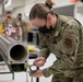 Hydraulic Airmen maintain KC-46 boom