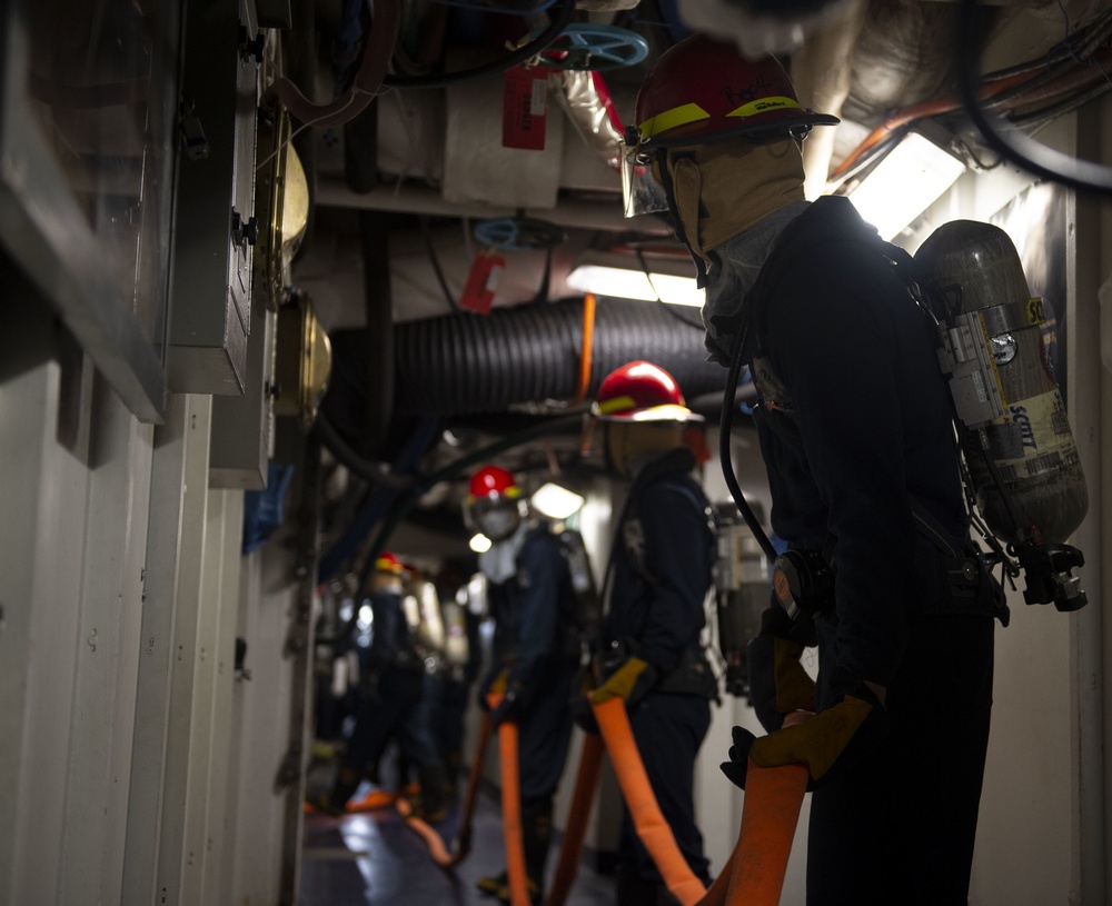 GHWB Sailors Participate in GQ Drill