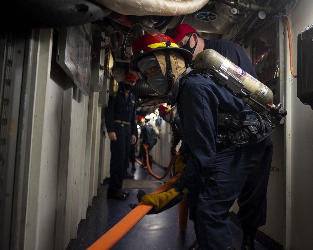 GHWB Sailors Participate in GQ Drill