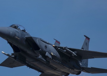 333rd Fighter Squadron F-15E Strike Eagle Aircrew members take off