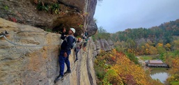 Rock climbing at Fort Knox