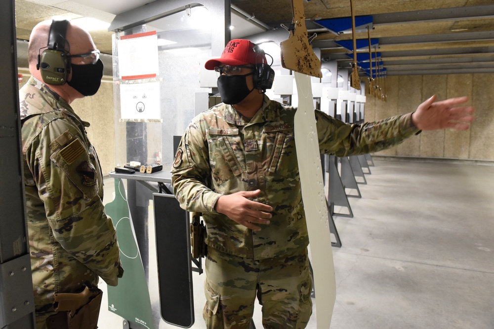 88th Air Base Wing leadership qualifies on M18 pistol.