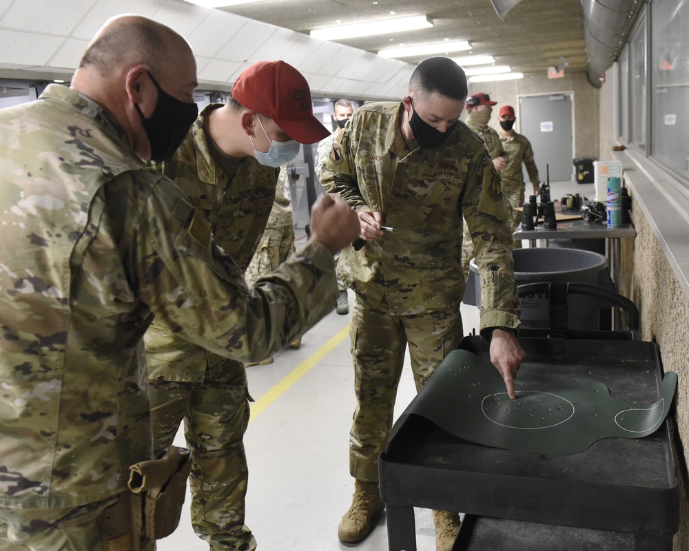 88th Air Base Wing leadership qualifies on M18 pistol.