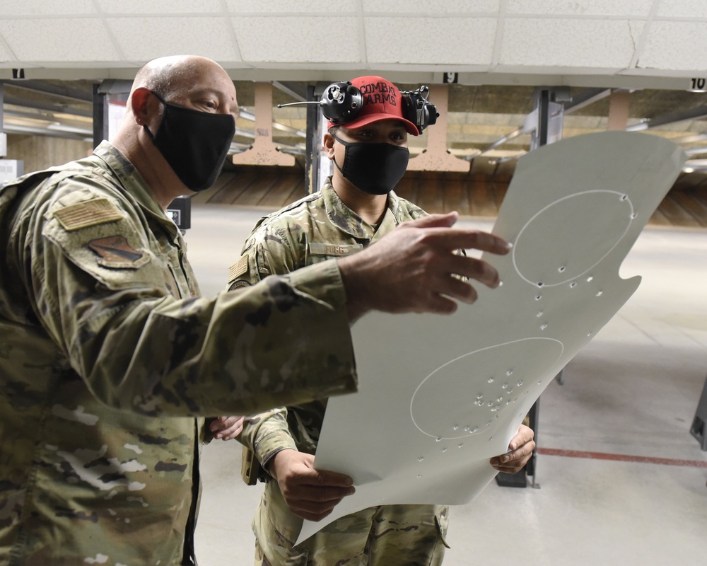 88th Air Base Wing leadership qualifies on M18 pistol.