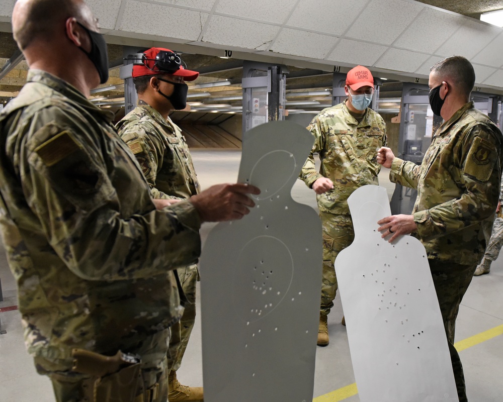 88th Air Base Wing leadership qualifies on M18 pistol.