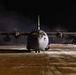 A C-130 Hercules, 133 Airlift Wing, arrives at 5 Wing Goose Bay, Newfoundland and Labrador