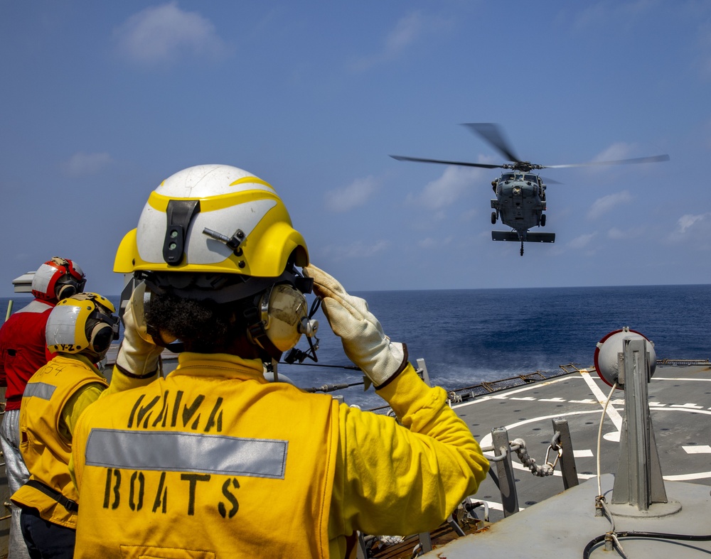 USS Curtis Wilbur Conducts Flight Quarters