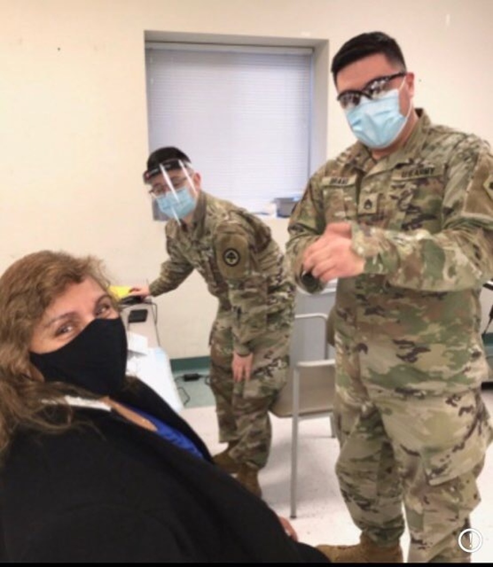 DVIDS - News - Combat Medic’s Most Tense Moment – Vaccinating his Mom