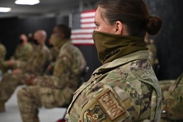 Highest DoD Enlisted member talks leadership with 332nd AEW Airmen