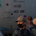 C130J Hercules crew debark at sunset