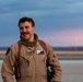 C130J Hercules crew debark at sunset