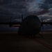 C130J Hercules crew debark at sunset
