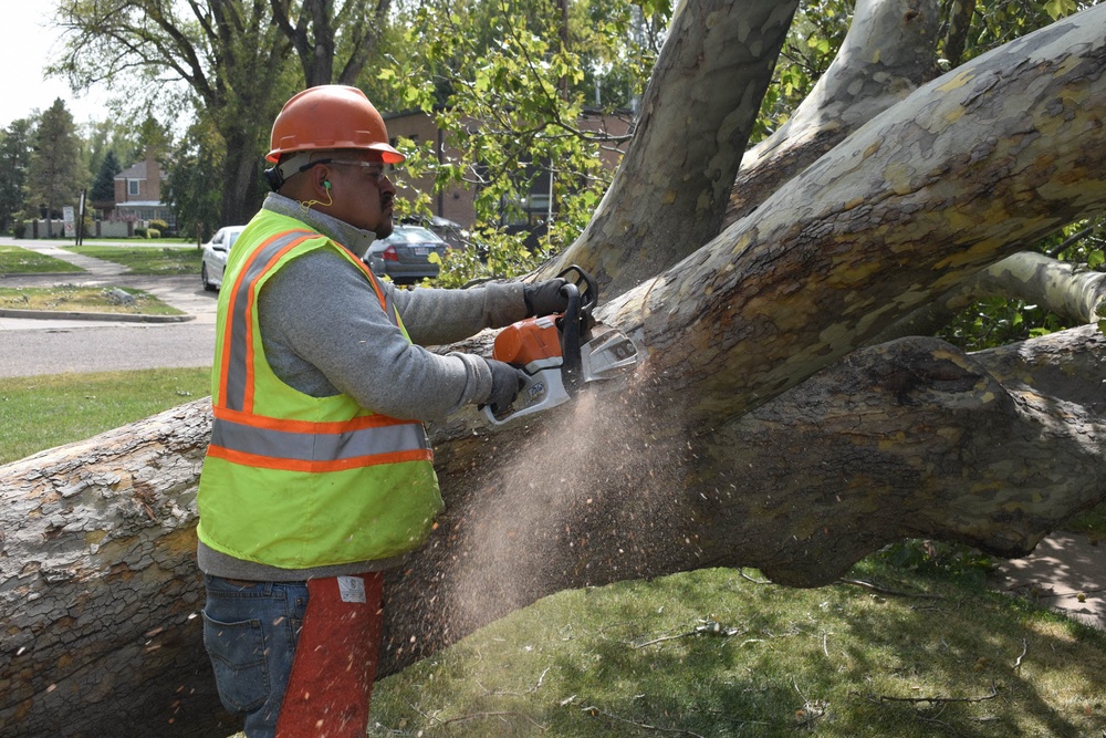 Hill AFB personnel work around the clock for storm cleanup