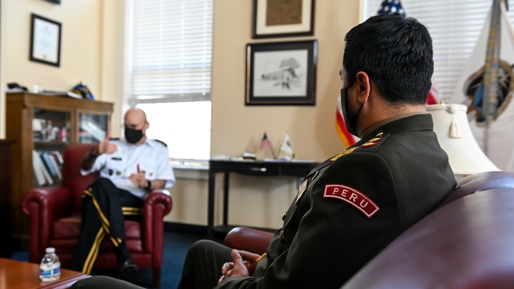 Peruvian Army Brig. Gen. Cristian García Rodríguez, Deputy Defense Visits the IADC