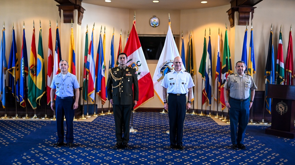 Peruvian Army Brig. Gen. Cristian García Rodríguez, Deputy Defense Visits the IADC