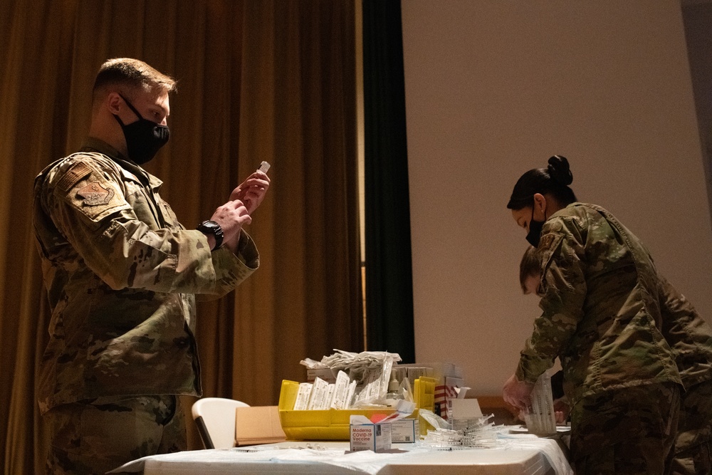 Cannon Airmen and family members receive Moderna COVID-19 vaccine