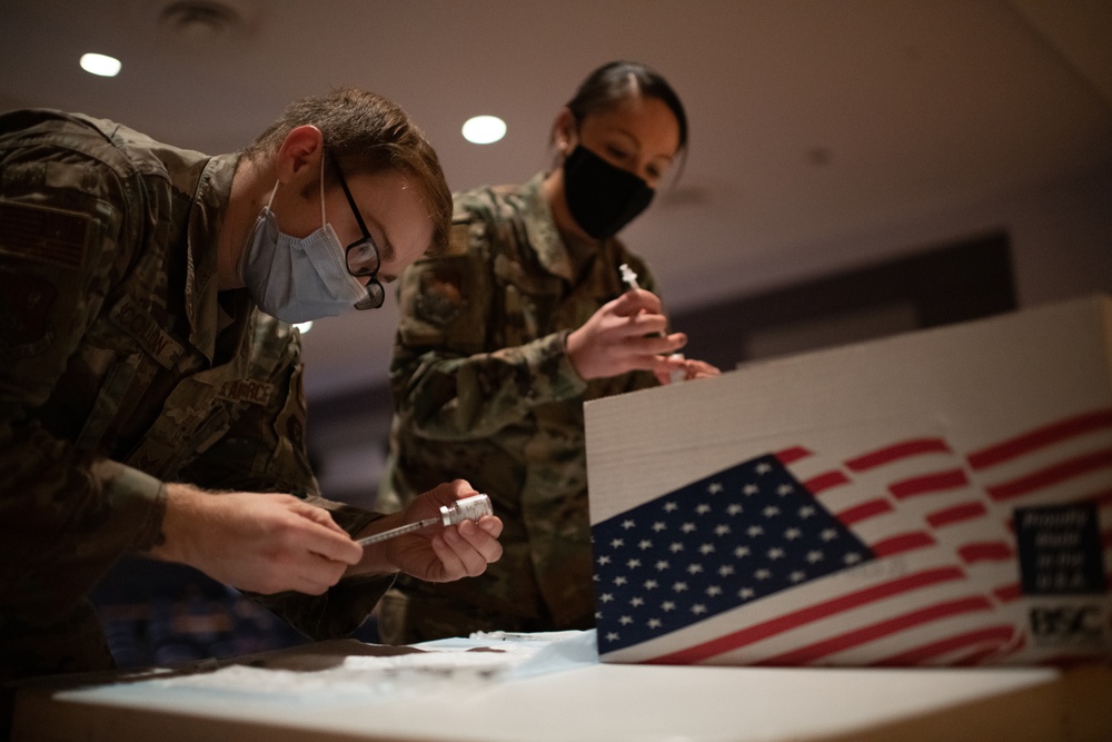 Cannon Airmen and family members receive Moderna COVID-19 vaccine