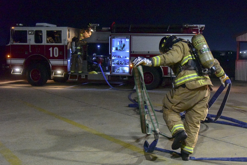 Fire Dawgs respond to emergency training scenario