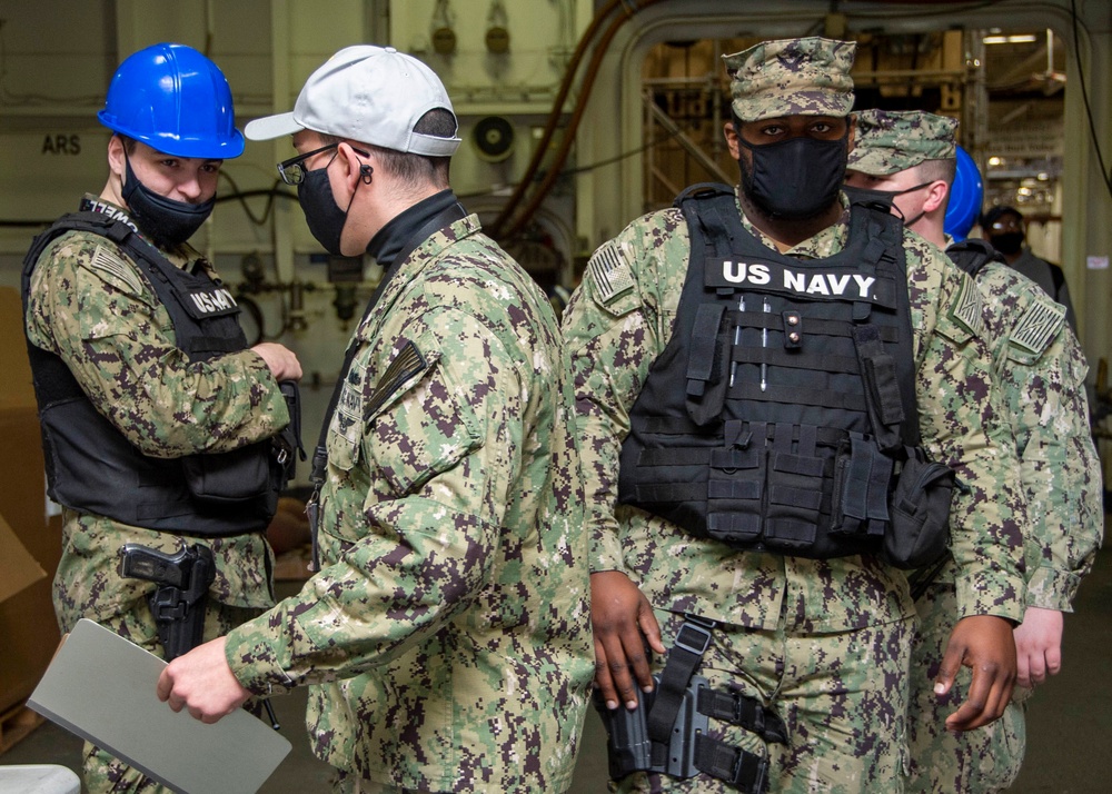 Sailors Prepare For Drill