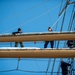 USS Constitution Sailors go underway with USCGS Eagle