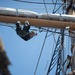 USS Constitution Sailors go underway with USCGS Eagle