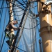 USS Constitution Sailors go underway with USCGS Eagle