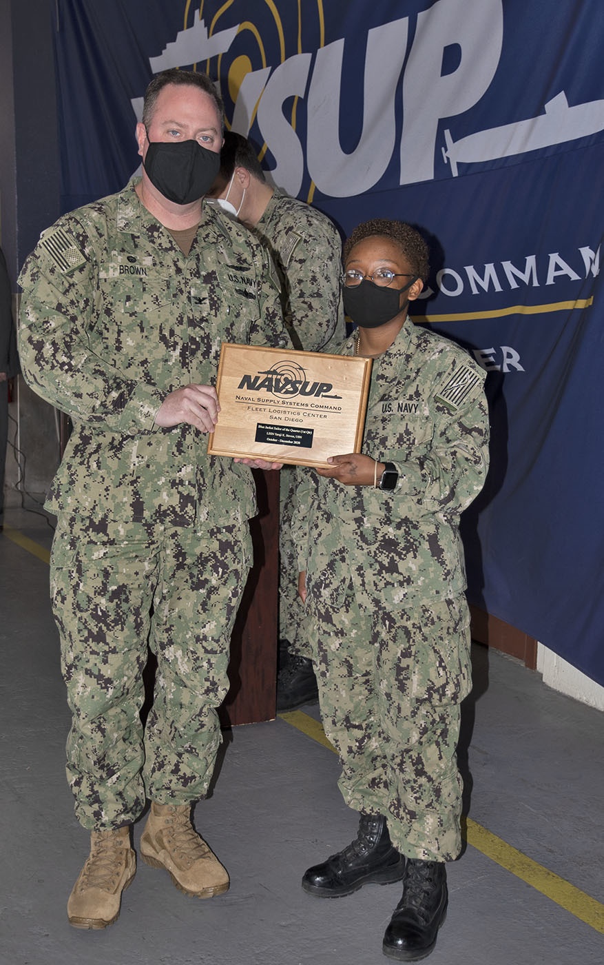 NAVSUP FLC San Diego Commanding Officer awards Sailors of the Quarter