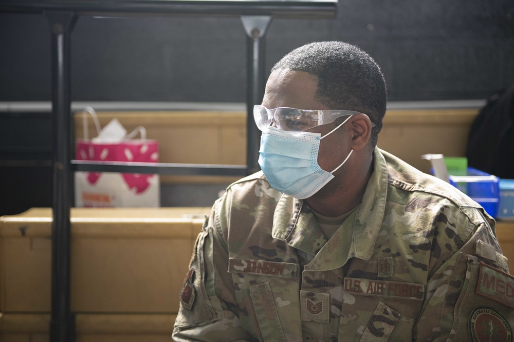 U.S. Air Force Airmen deploy to support Community Vaccination Center in Brooklyn