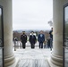 In honor of Medal of Honor Day, Medal of Honor Recipients U.S. Navy Master Chief Special Warfare Operator Edward Byers, Jr. and U.S. Army 1st Lt. Brain Thacker participate in an Army Full Honors Wreath-Laying Ceremony at the Tomb of the Unknown Soldier